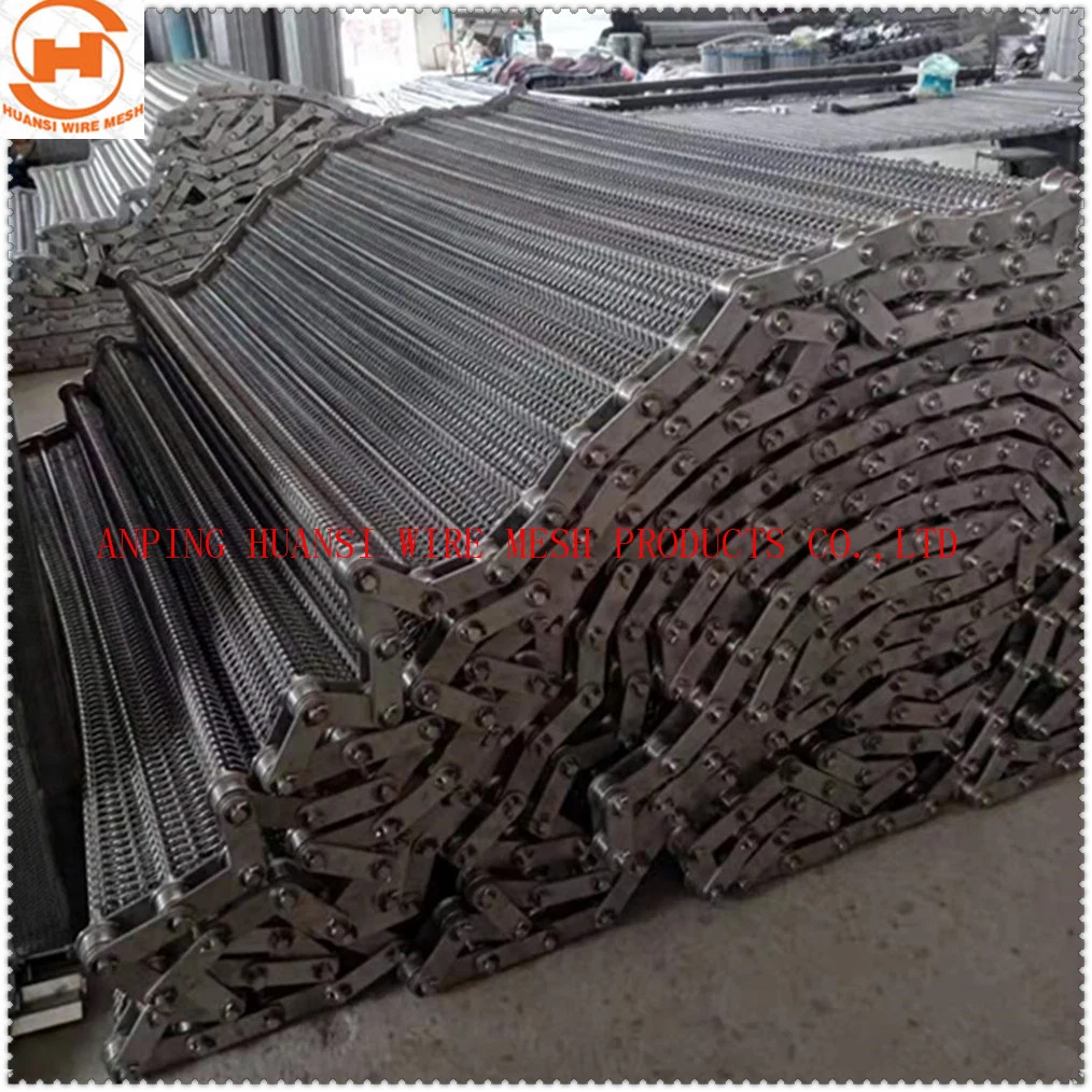 Stainless Steel Chain Link Spring Wire Conveyor Belt for Tunnel Freezer