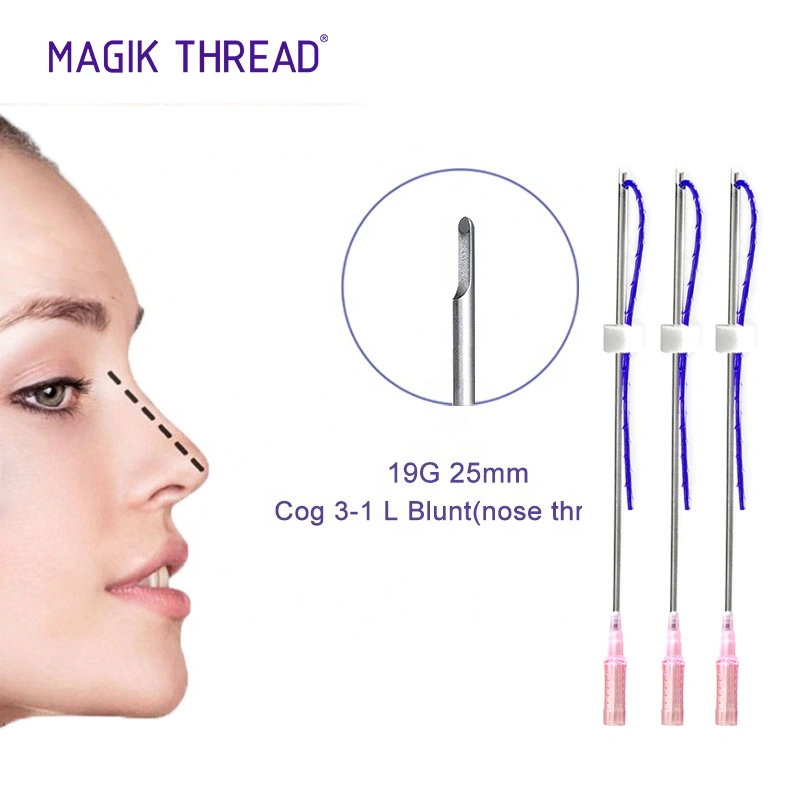 New High-Level Cog 3-1 L Blunt Pdo Thread Lift Plla Polydioxanone Suture for Nose Lift