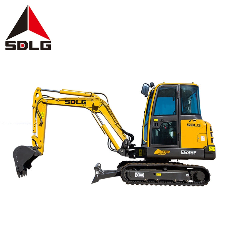 Sdlg 3,5T-E635f Compact Mini-excavatrice chenillée Digger avec Godet à pierres