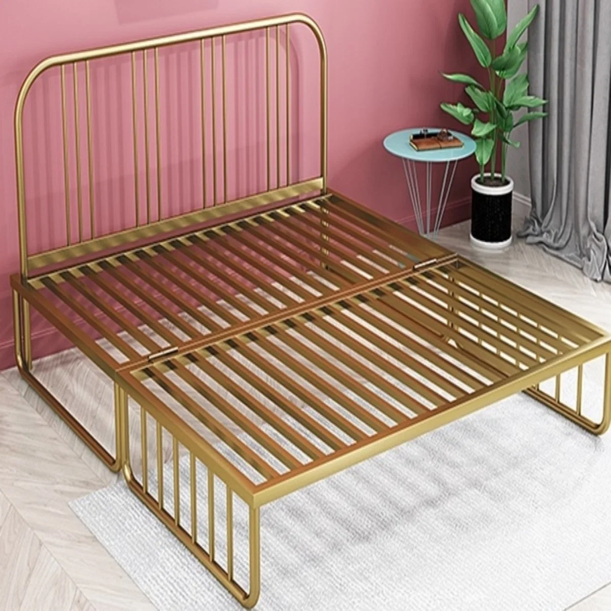 Nordic Small Apartment Day Bed Metal Sofa Bed