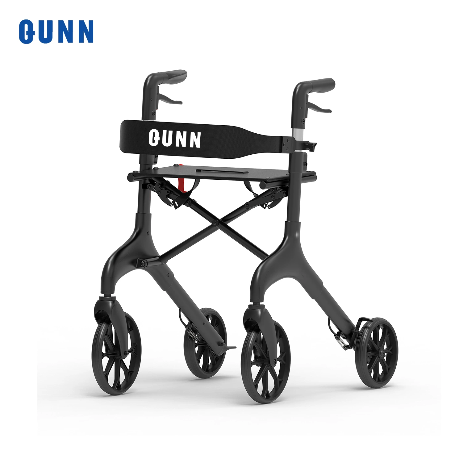 Foldable Aluminum Rollator with Hand Break and Seat Backrest Elderly