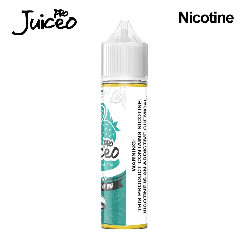 Juiceo PRO Kiwi fresa, menta, sal de la nicotina e-líquido, 7, 3, 3mg, 60ml con sabor a fruta, zumo de E-proveedor mayorista, disponible para OEM y ODM.