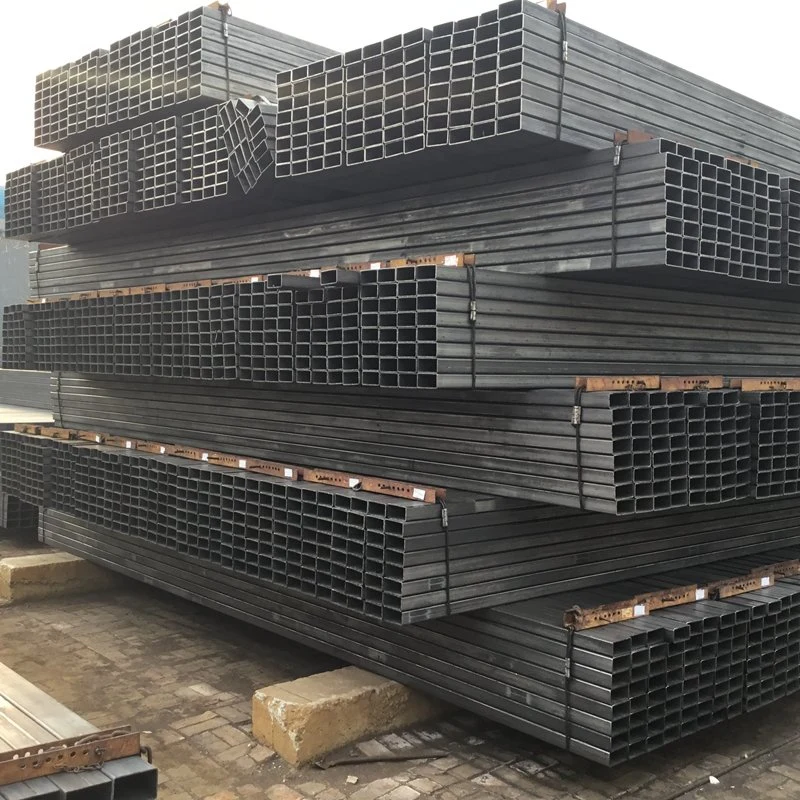 ASTM A36 tubo cuadrado negro hueco de acero estructural