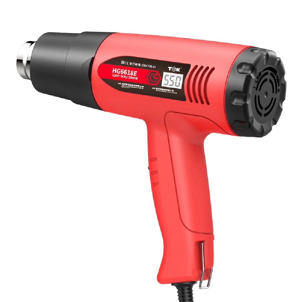 1800W LCD Digital Display Heat Gun to Remove Paint with 2 Degree Temperature Adjustable Hg6618e