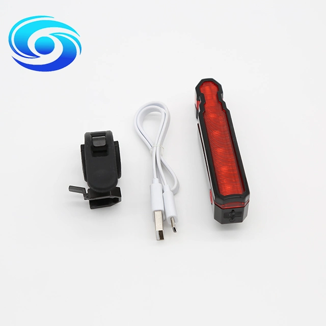 5 LED 2 Laser Beams Intelligent Bike Safety Rear Tail Light