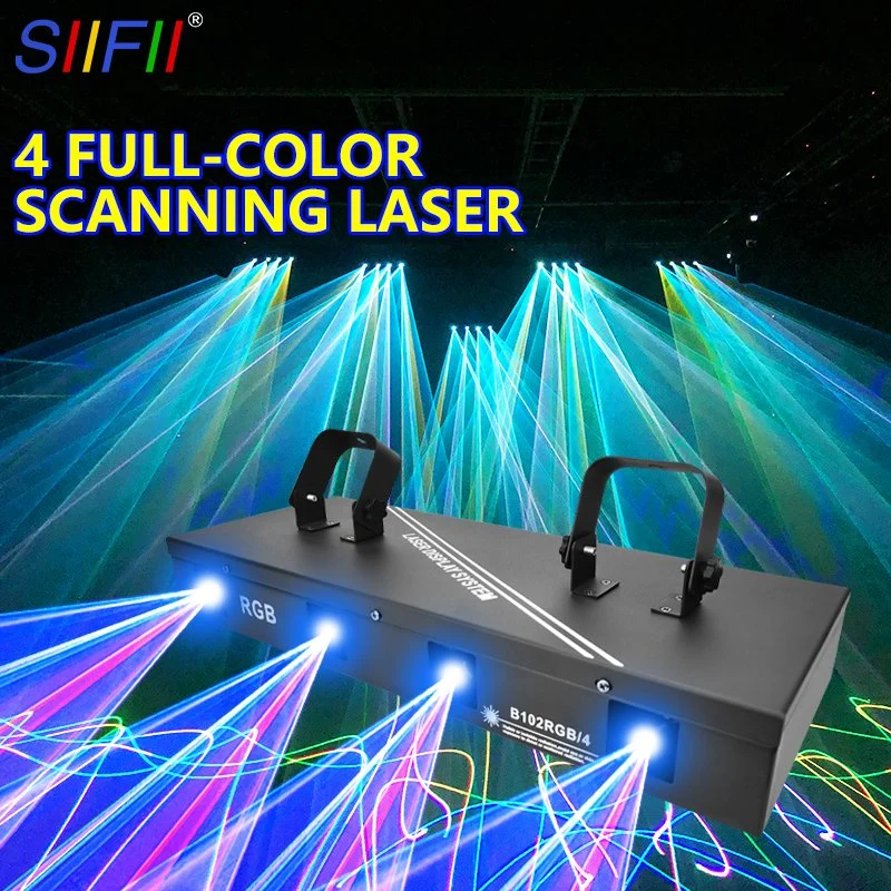 4 Lens 4 Head RGB Stepper Motor Laser Light for DJ Disco Party Stage Lights for Sale