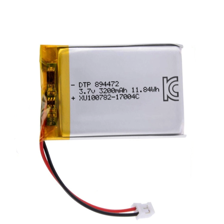 Dtp Popular Model 894472 3.7V 3200mAh Lithium Battery From China Manufacturer