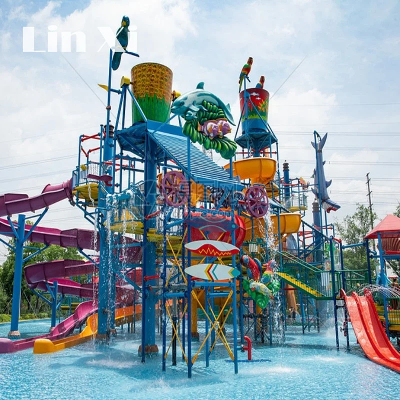 Kinder-Wasserpark Fiberglass Forest Slide großer Vergnügungspark für Erwachsene Sportausrüstung