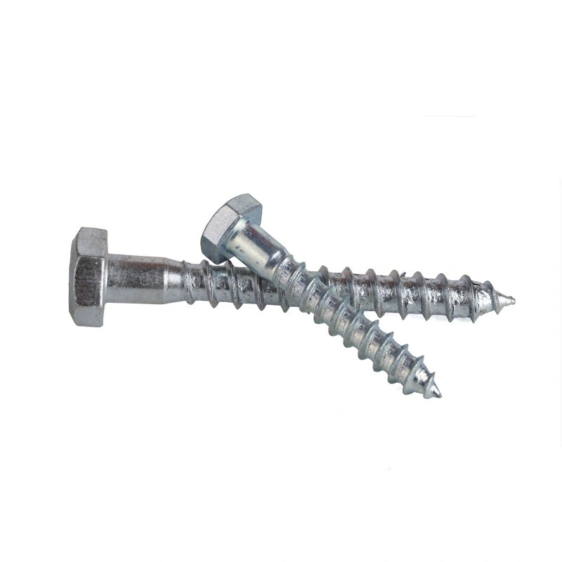 DIN 571 Zinc Plated Hexagon Head Wood Screw