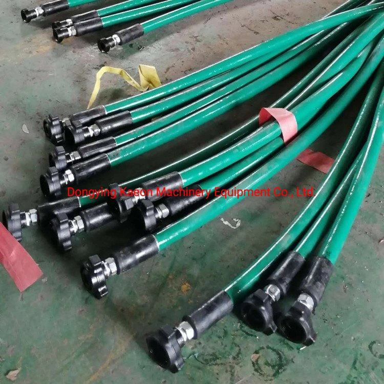 API 7K Grade D 5000psi Rotary Drilling Hose with Fig 1002 Hammer Union Safety Clamp for Each End with Chains & Rings