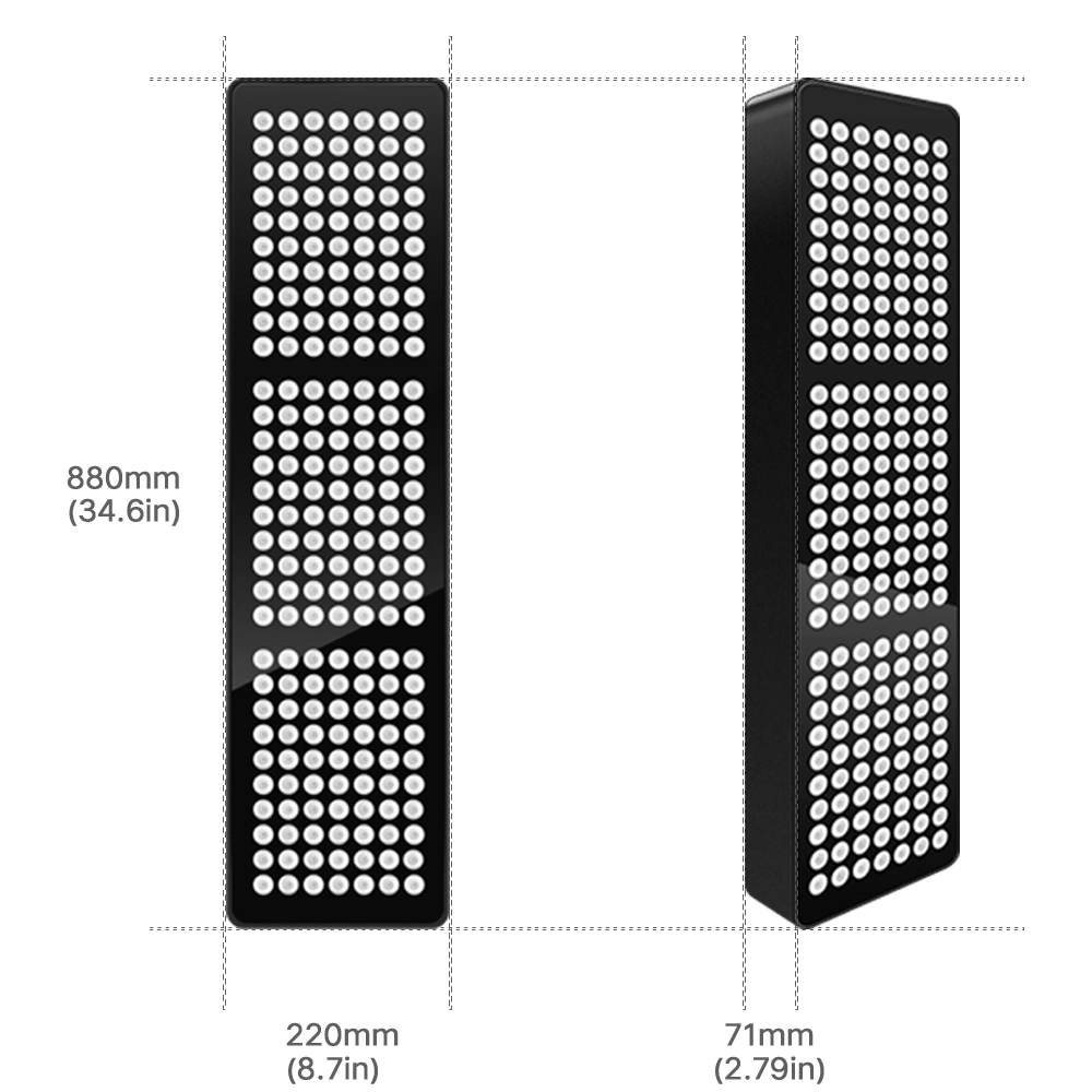 LED de terapia de luz profissional de 1000 W, dispositivo de painel de infravermelhos, cor vermelha Terapia da luz