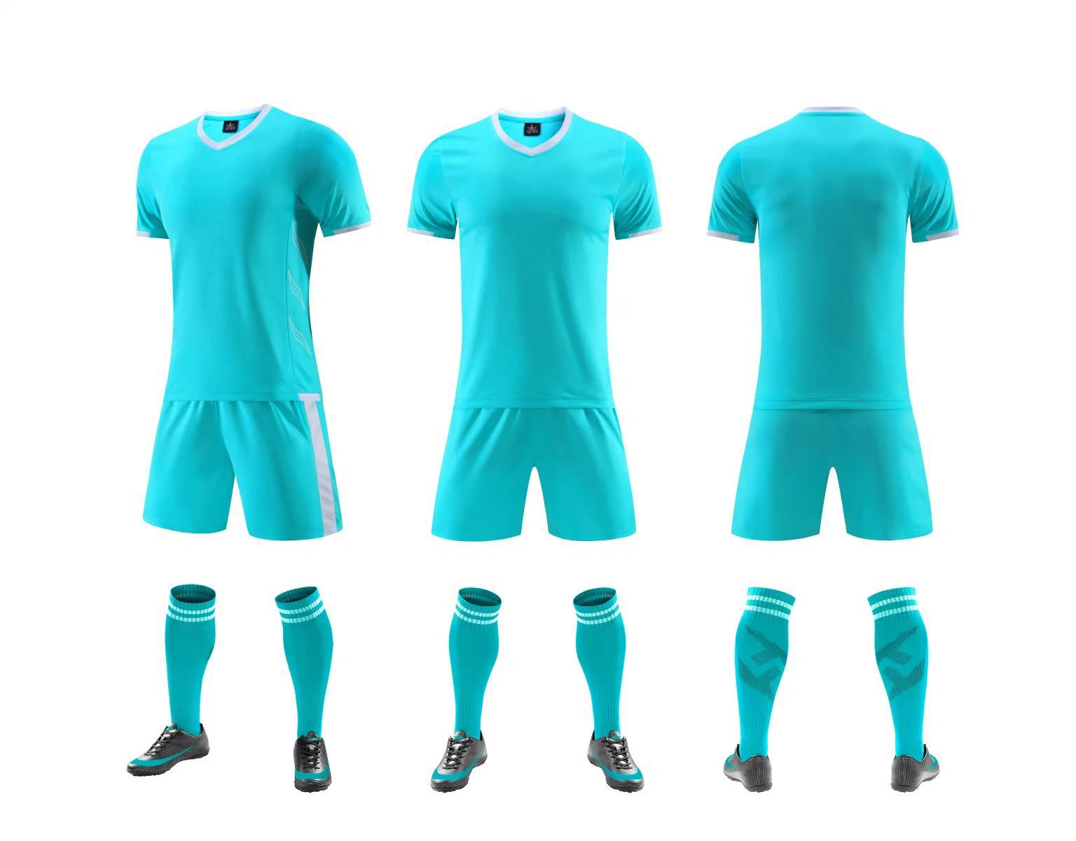 Wholesale/Supplier Football Jersey Set Sweat-Absorbing Breathable Match Suit Student Class Uniform Adult Children Football Clothes DIY Number