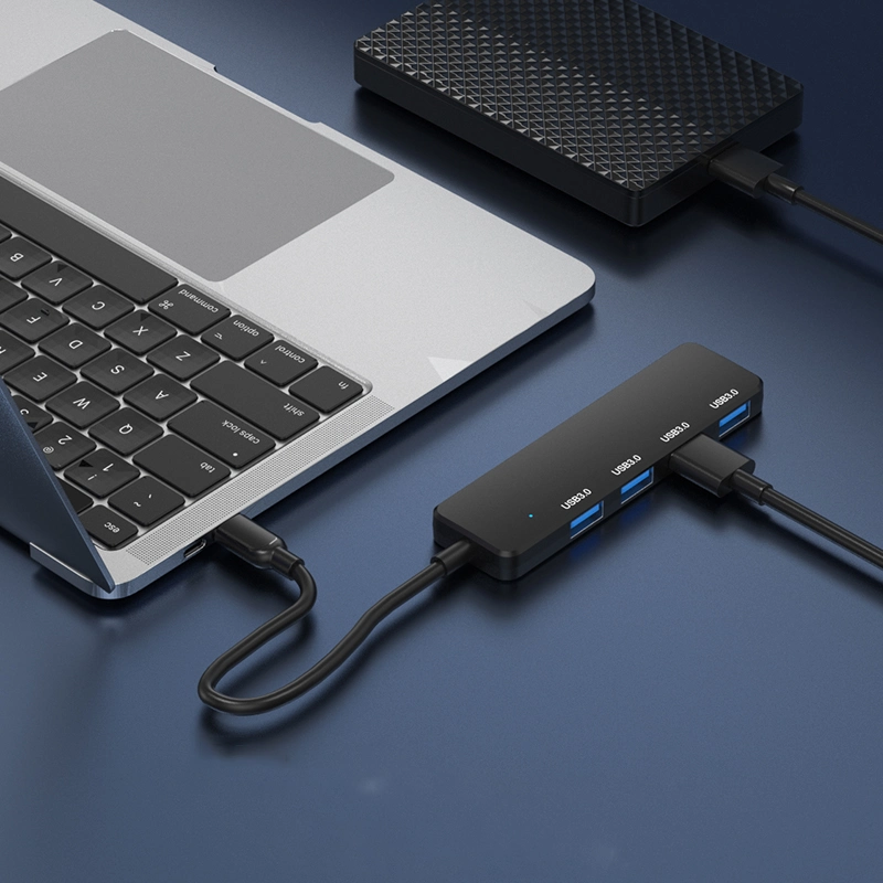 S-304 Type-C à 4 ports USB 3.0 Adaptateur de moyeu à 5Gbps USB de transfert de données-C L'expansion Station Dock Convertisseur pour MacBook