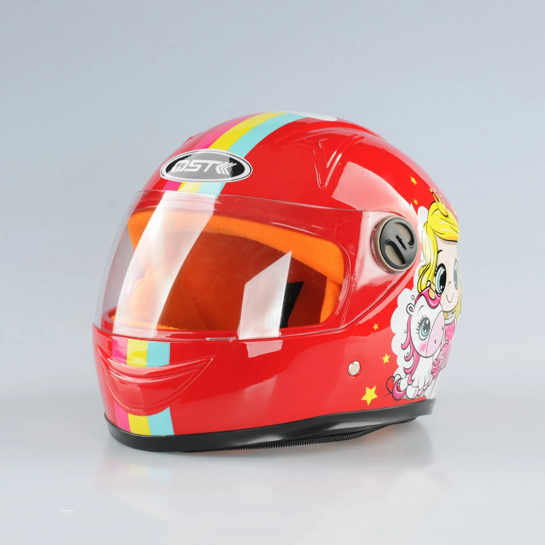 Safe and Cute Kids Full Face Helmet with Customized Color and Designs for Scooters