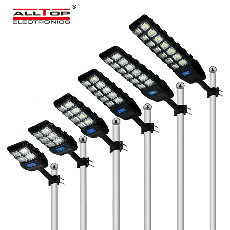 Alltop New Arrival 30W 60W 90W 120W 180W 240W 300W 360W 420W IP65 Waterproof ABS SMD Outdoor All in One Solar LED Street Light