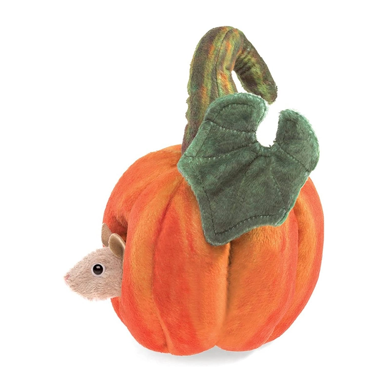 2022 New Arrival Halloween Stuffed Hide Mouse with Pumpkin Set Plush Dog/Cat Chewtoy