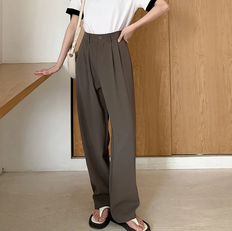 New Fashion Pant Women Leisure High Waist Loose Drape Trousers