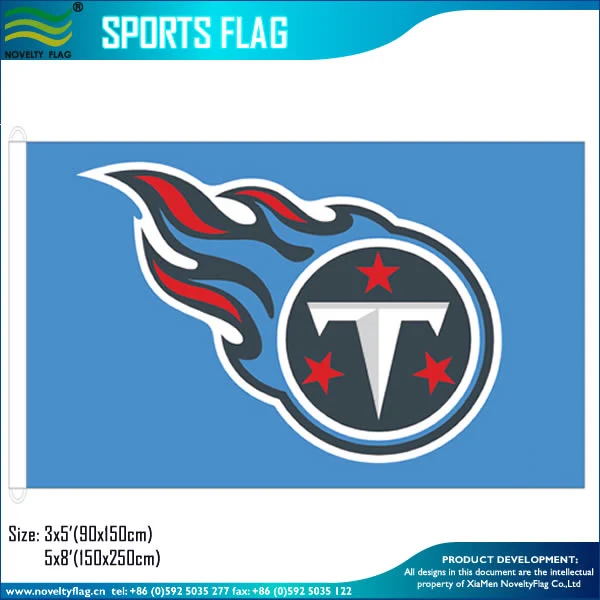 Poliéster impreso Tennessee Titans NFL de fútbol 3X5 Logo'