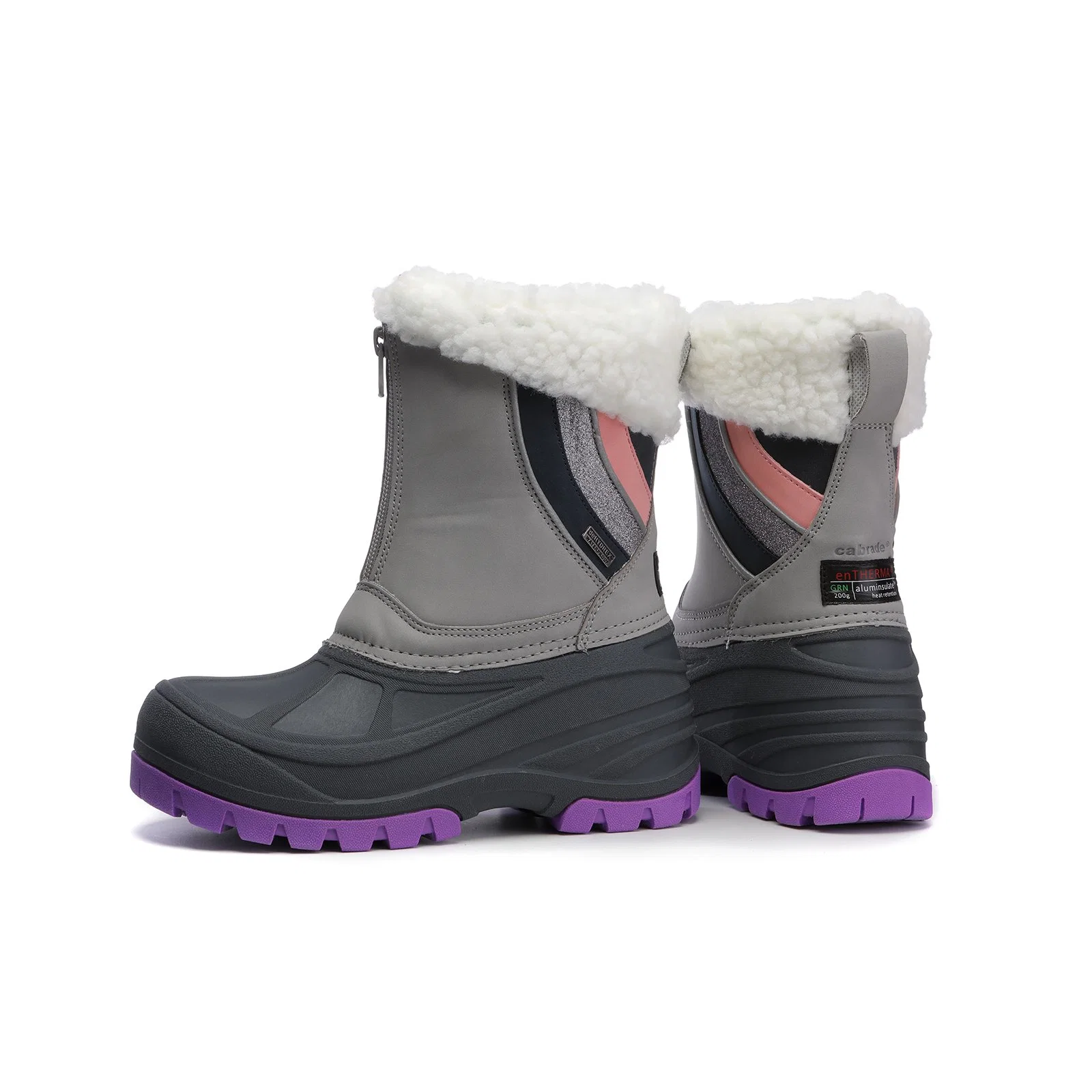 Botas de nieve del invierno para niños con acolchados EVA plantillas a mediados de la altura de la Pantorrilla botas