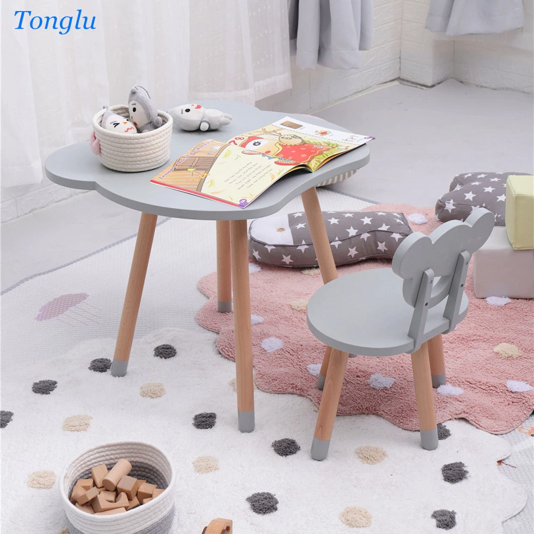 European Style Design Colorful Kids Table and Chair Set Preschool Furniture