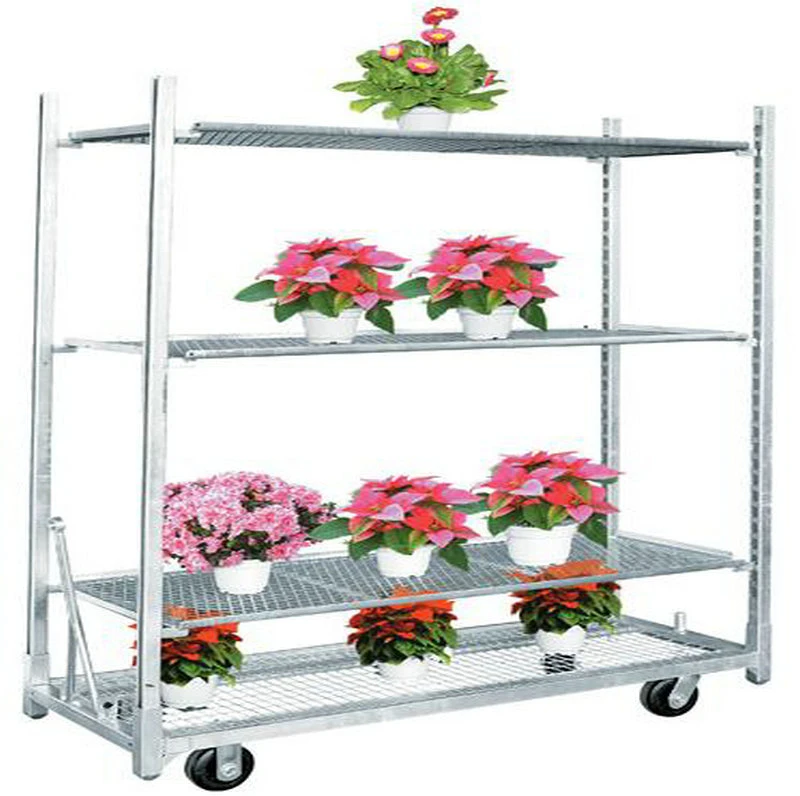 Greenhouse Garden Nursery Transport Plant Flower Trolley with Wheels