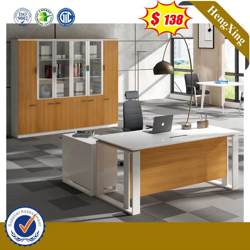 Hot Saling Simple Design Office Corner Computer Executive Desk with Metal Legs (HX-D9024)