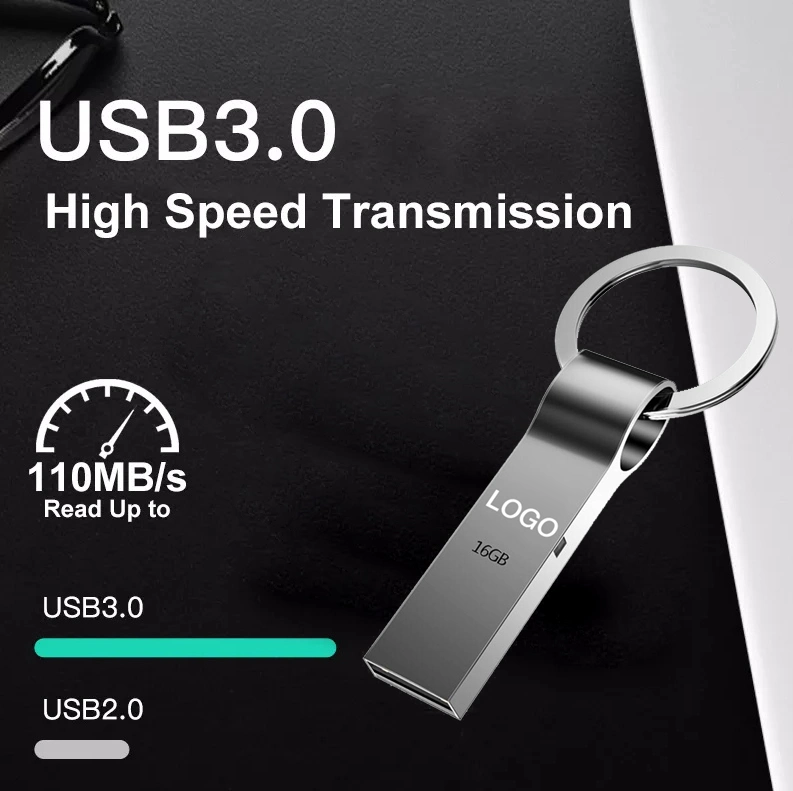 Hot USB Flash Drive 32GB Metal USB Memory Sticks Custom Pendrive 16GB USB 3.0 2.0 Flash Memory