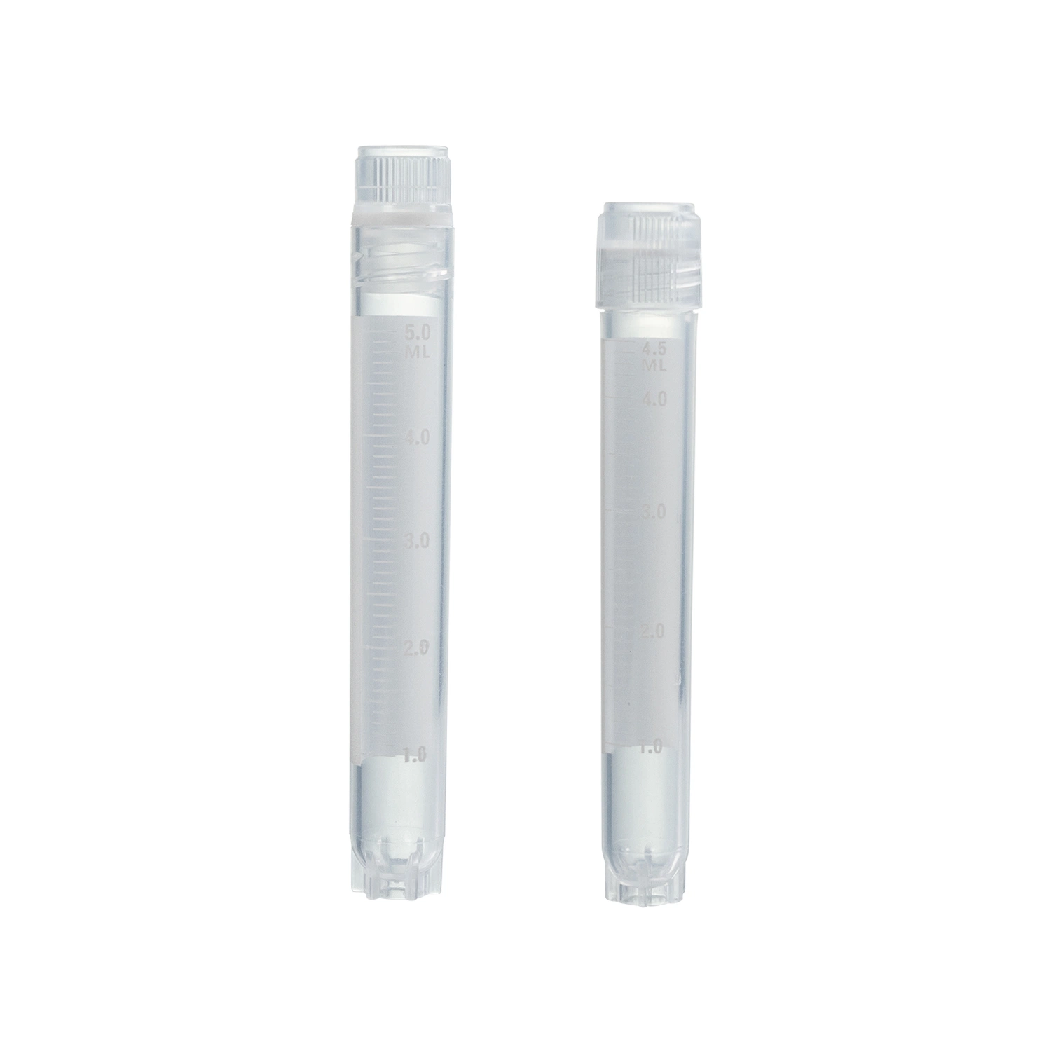 0.5ml 1ml 1.5ml 1.8ml 2ml 3.6ml 4.5ml 5ml Cryotube Molded Graduation Dnase/Rnase Free Flat Bottom Cryovial Tube for Lab Use