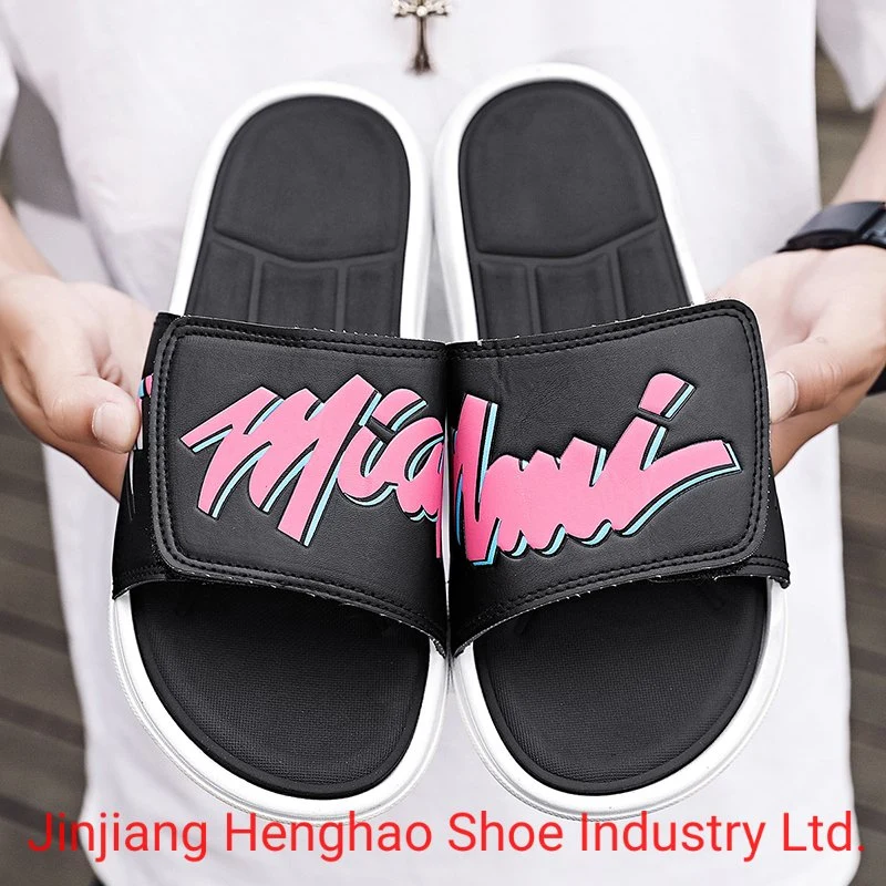 Factory Low MOQ Velcro Strap Unisex Slipper Slide Footwear