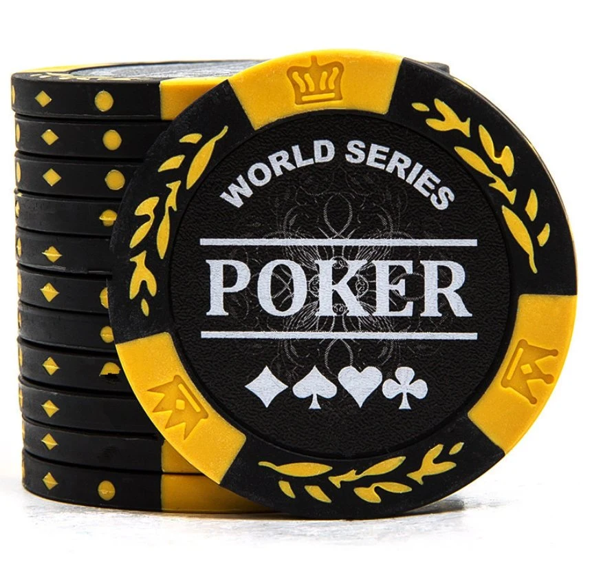 14G Double Color Crown Wheat Clay Chip Game Mahjong Texas Poker Chip