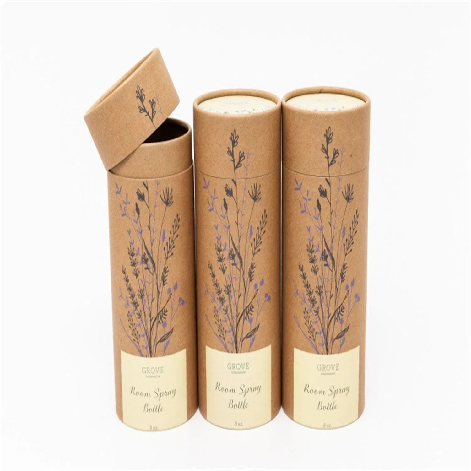 Wholesale Cheap Round Kraft Cardboard Cosmetic Packaging Paper Tube for Essential Oil Paper Box