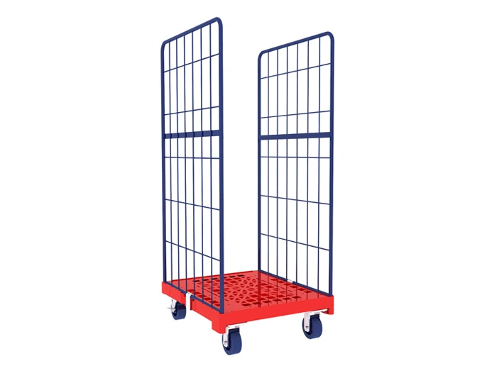 Coated Heavy Duty Wire Steel Roll Container Storage Cage Trolley