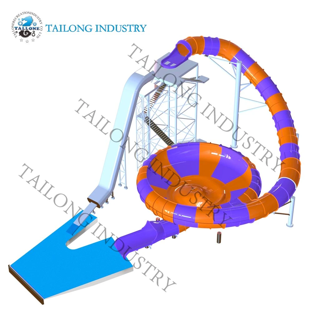 Spuer Bowl Water Park Commercial Customized FRP Slide of Amusemnt Park Water Play Equipment