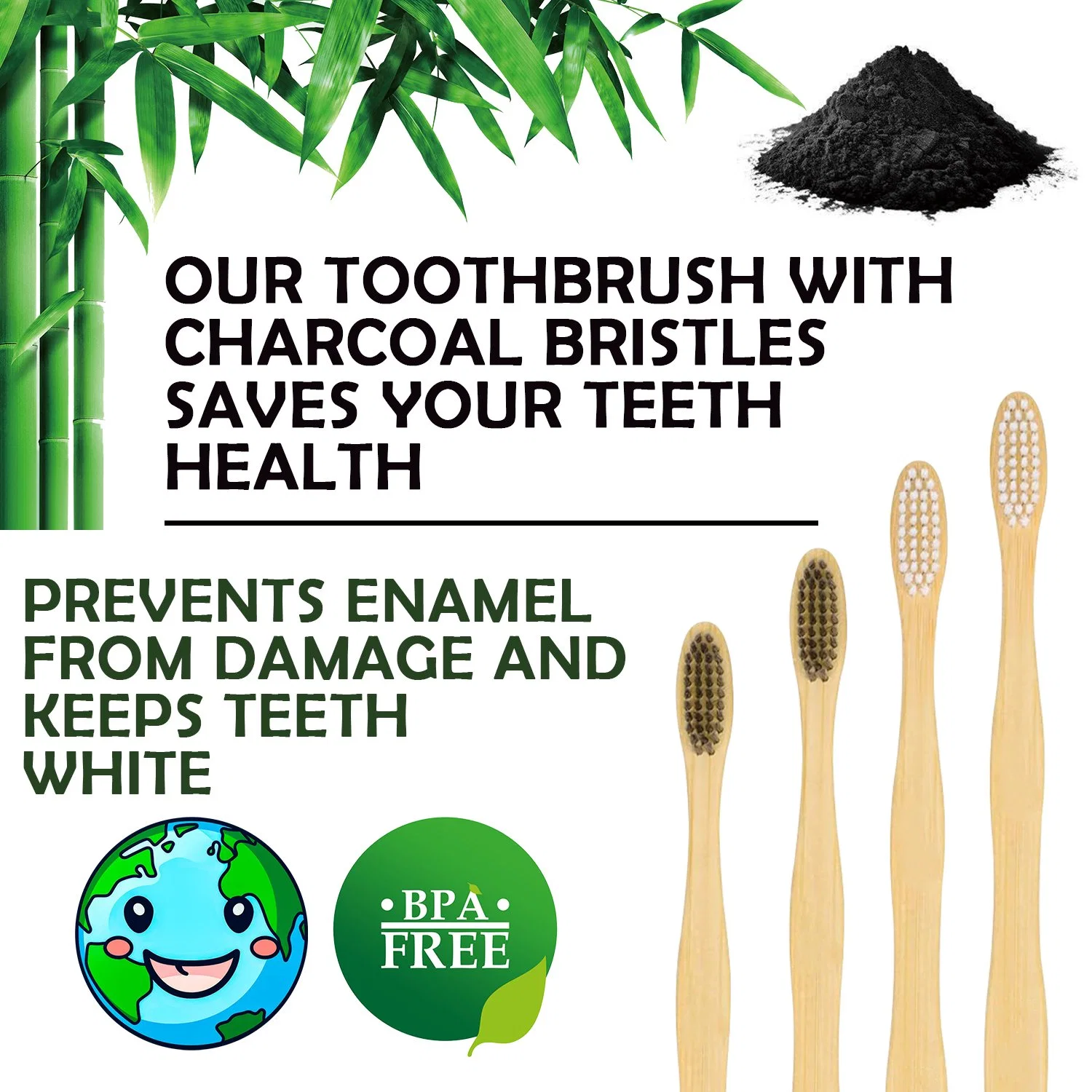 Oral Care High quality/High cost performance OEM Bamboo Toothbrush for Adult