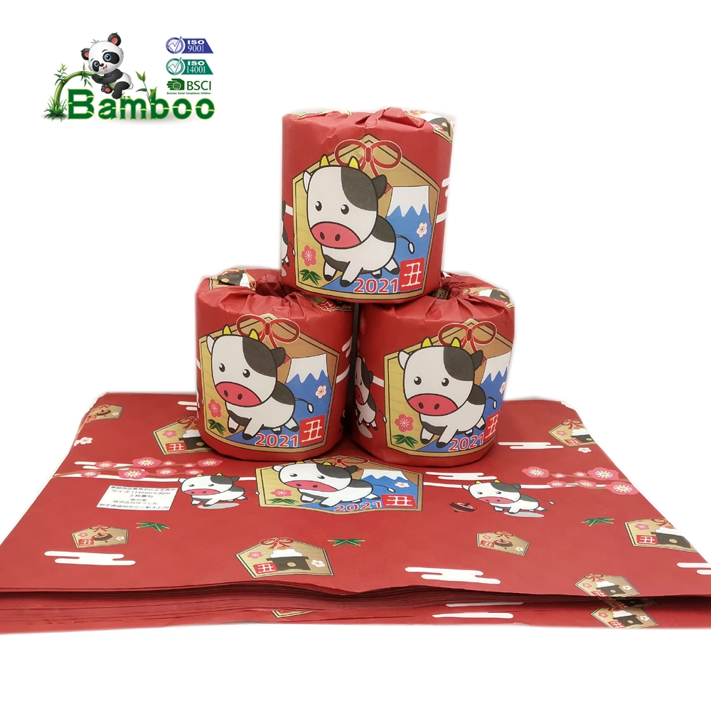 FSC BSCI معتمد من قبل Bamboo Bath Tissue قابل للتحلل البيولوجي لينة ورق مرحاض عضوي