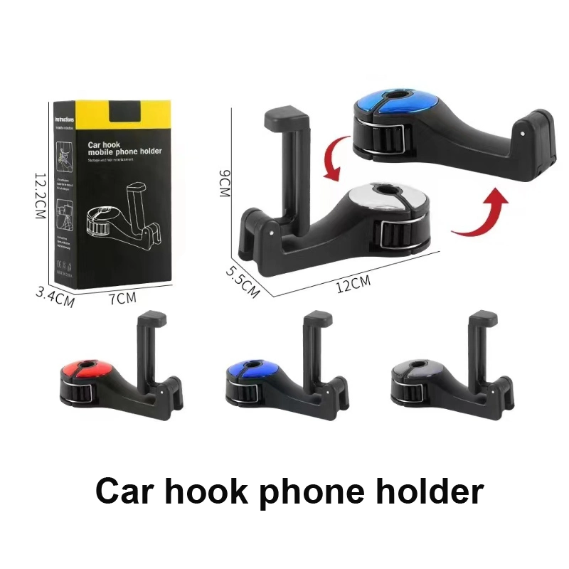 Multi-Function Mobile Phone Holder Bracket Car Creative Rear Headrest Seat Hook Hanger