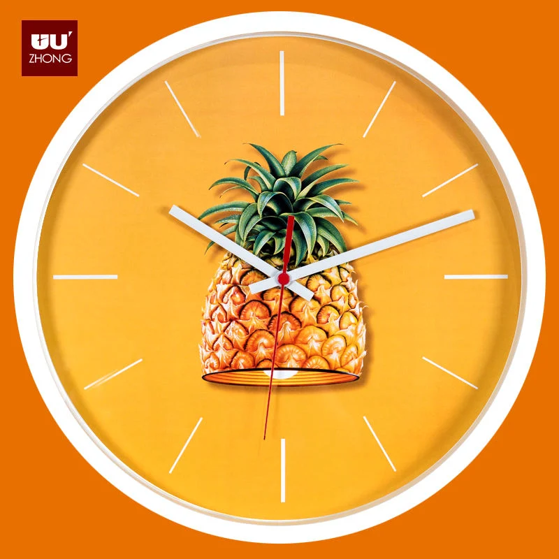 Design Fruit Plastic Modern Digital Promotional Plastic Wall Clock Custom Logo Watch