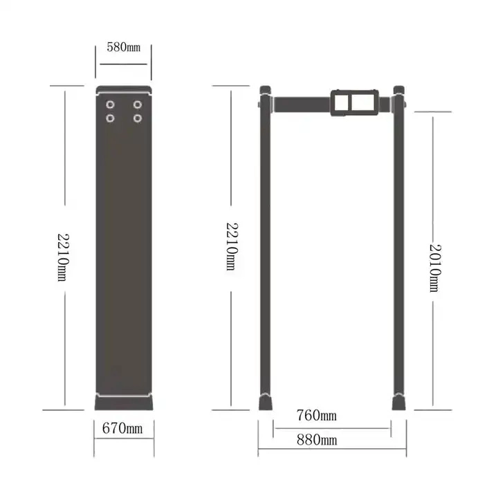 Highend Security Checking 33 Zones Door Frame Archway Infrared Metal Detector for Body Scanning