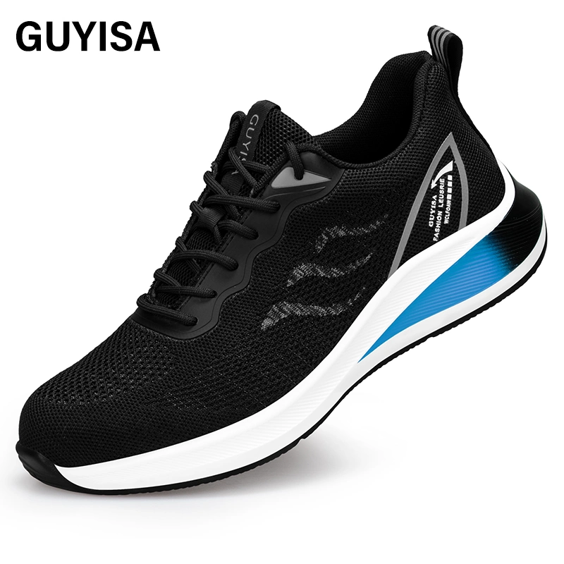 Guyisa New Safety Shoes Lightweight PU Outsole Factory Direct Sales Men's Outdoor Sports Steel Toe Safety Shoes