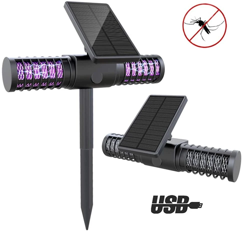 Outdoor Solar Assassino Mosquito à prova de água IPX5 Lâmpada de Relva