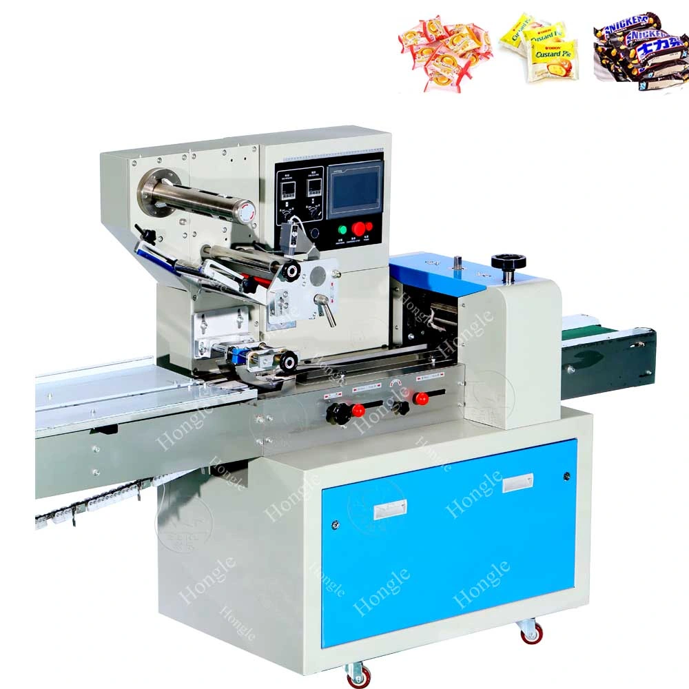 Pillow Type Bag Automatic Food Bread Horizontal Flow Wrap Packing Machine