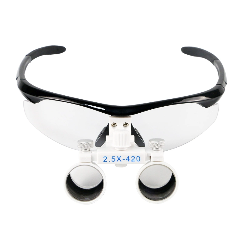 2.5X Plastic Frame Medical Magnifier Dental Loupes Binocular Magnifying Glass