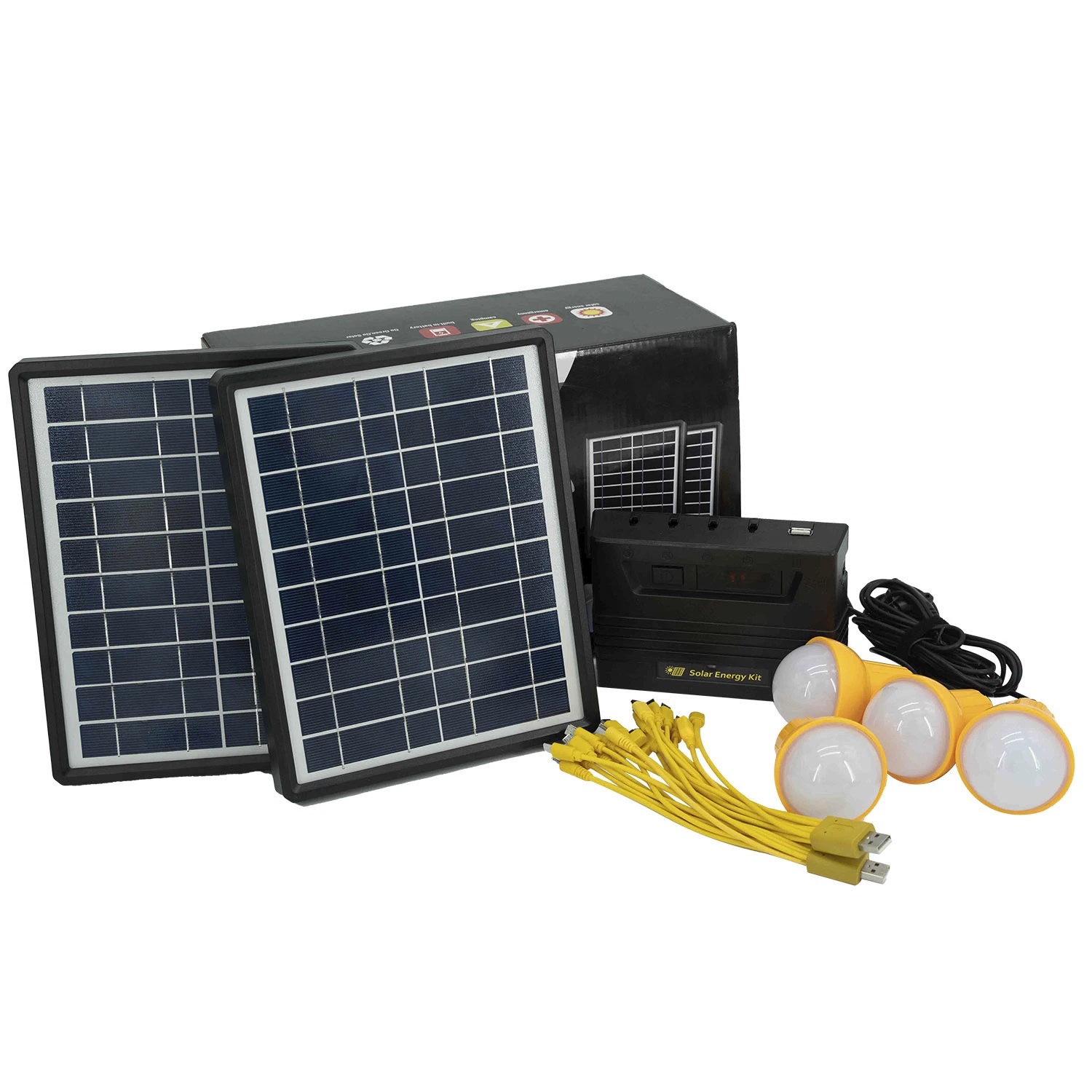 Qingdao Sunflare Portable LED Energy Home Lighting System SKD Solar Kit with Mobile Phone Chargers (5W/10W SF-904)