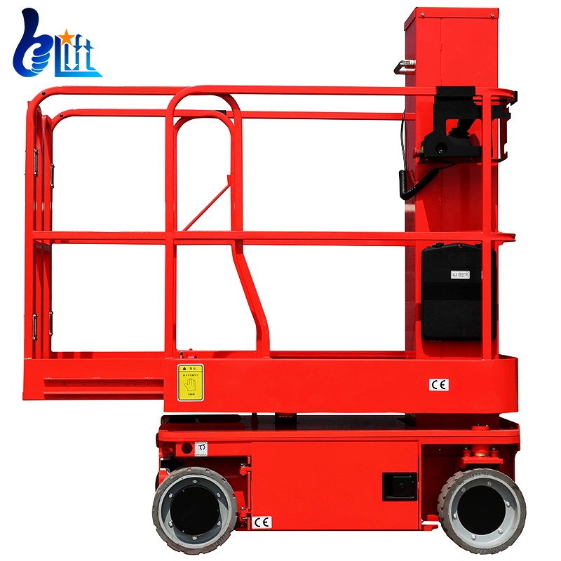 4.8m Aerial Elevated Work Platform Electric Vertical Mast Lift One Man Hydraulic Personal Lift Portable