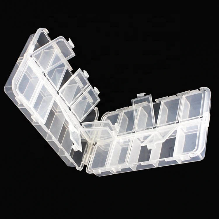 Topwin Mini Fishing Tackle Box 20 Compartments for Small Clear Plastic Waterproof Hooks Lures Baits Fishing Accessories