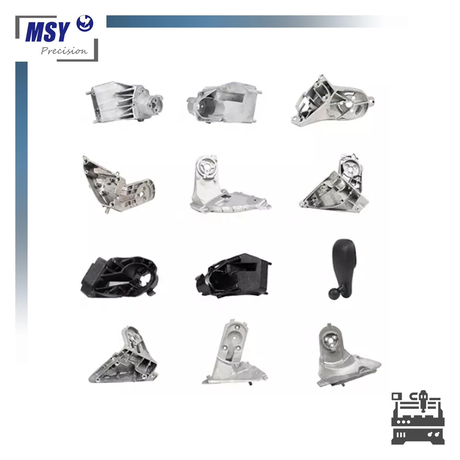 Customized CNC Milling Factory Metal Precision Parts Black Dye Turning Refrigeration Parts