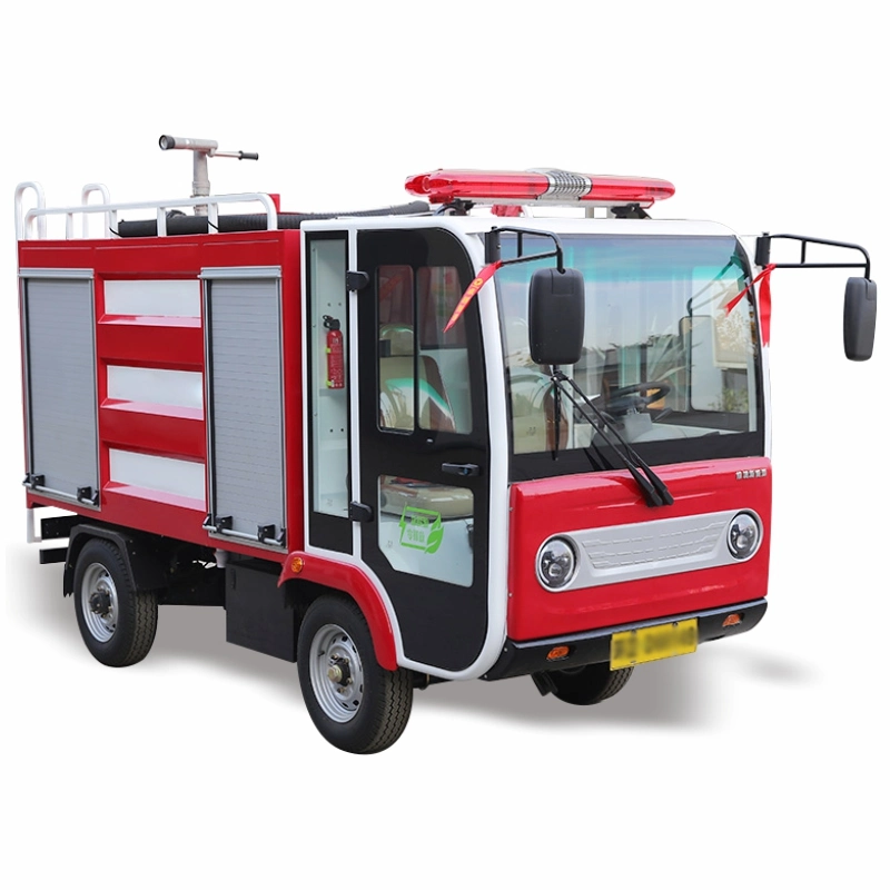 New Two Seats Electric Fire Truck with Water Cannon for Fire Fighting