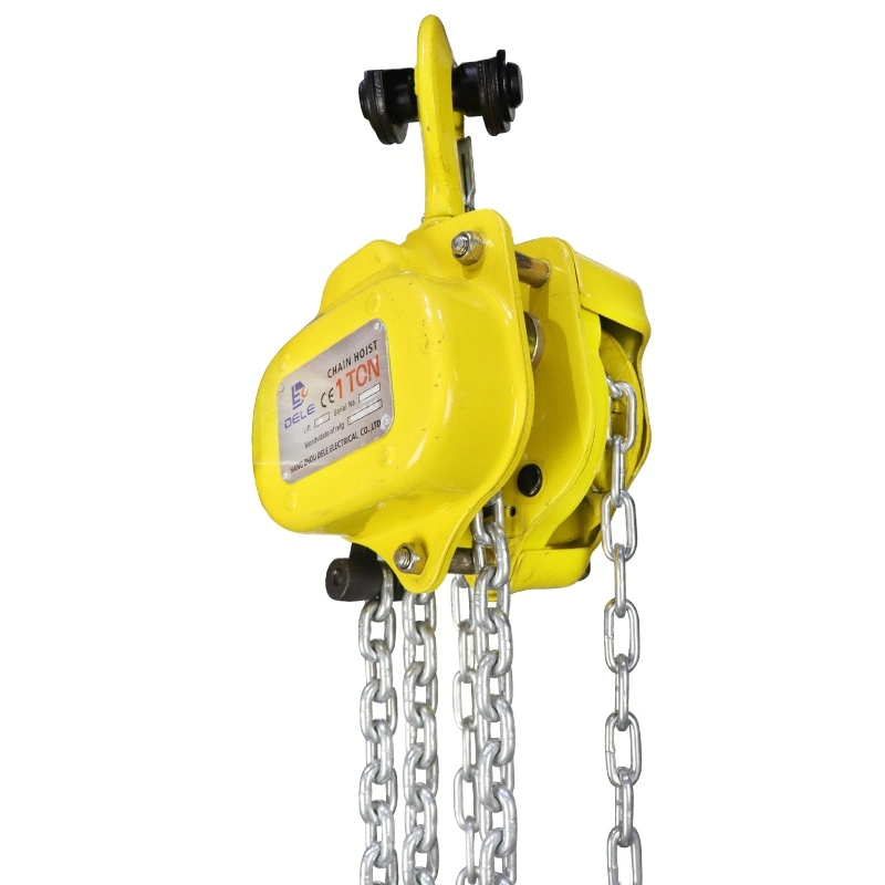 Dele Manual Chain Hoist Manual Movable Chain Pulley Block Durable Chain Block Vc-5t