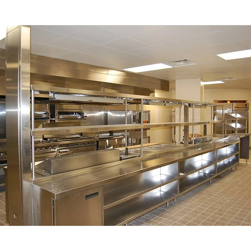 Hospital Project Kitchen Design Stainless Steel Bar Working Station Furniture Hospital Kitchen Equipment List