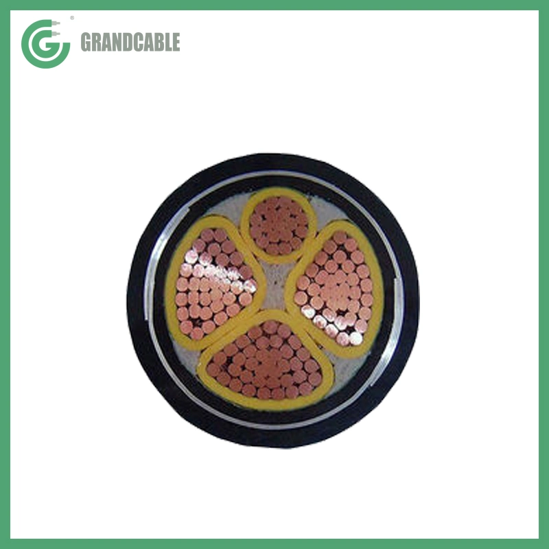 3X35+1X16mm2 Copper Conductor XLPE Insulated Double Stainless Steel Tape STA Armored Anti-Termite PVC Sheahthed LV Power Cable 0.6/1kV